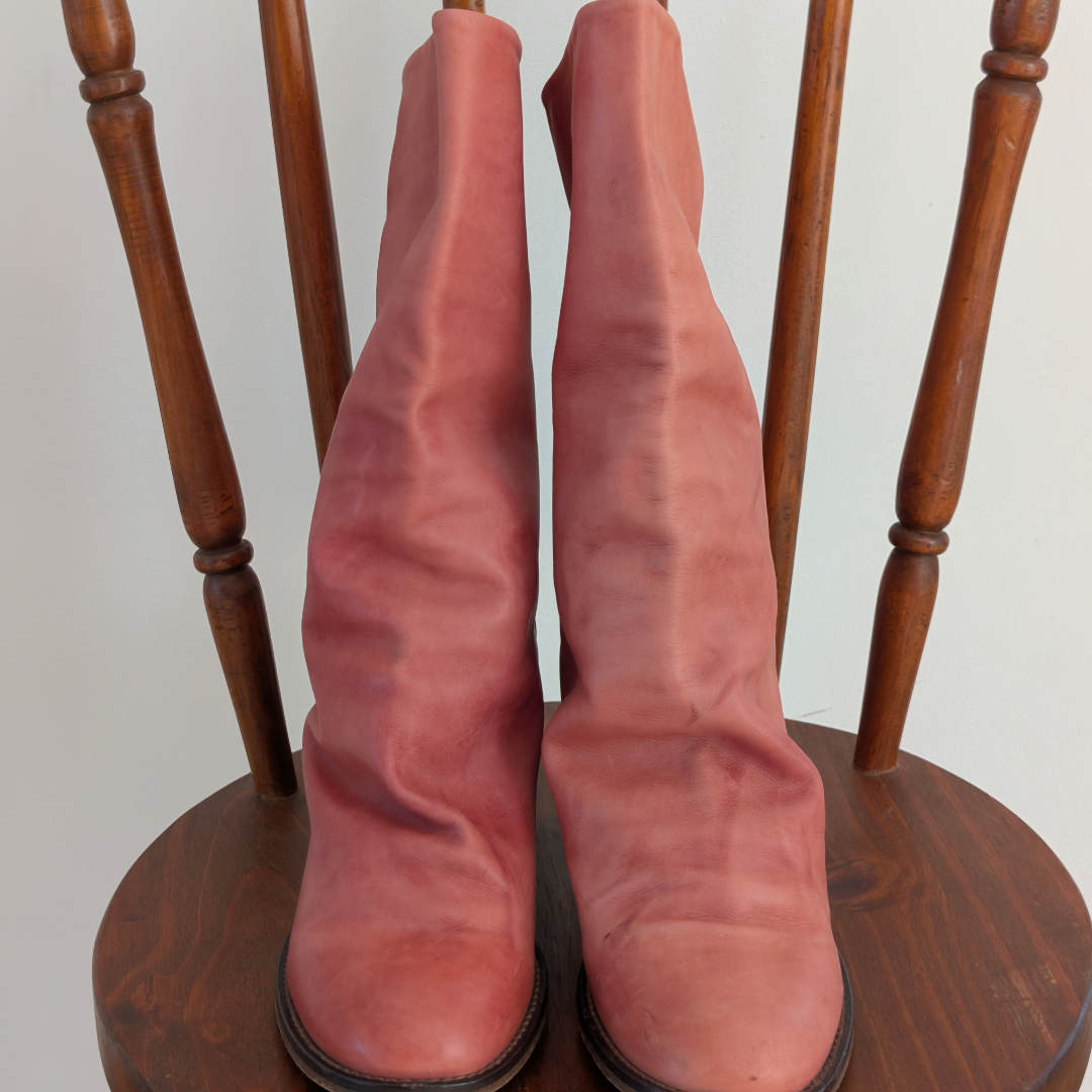 Free People Elle Block Heel Boots Leather - 9