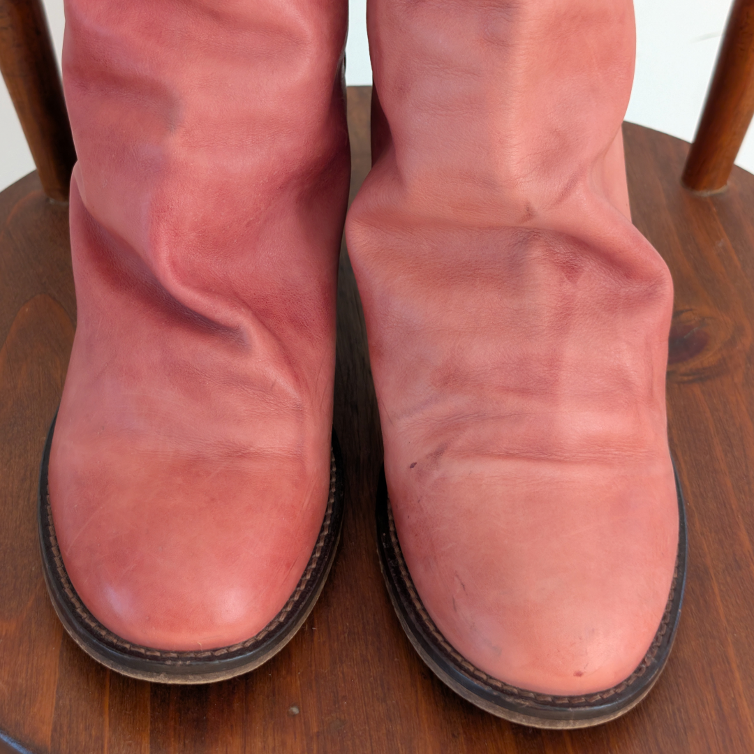 Free People Elle Block Heel Boots Leather - 9